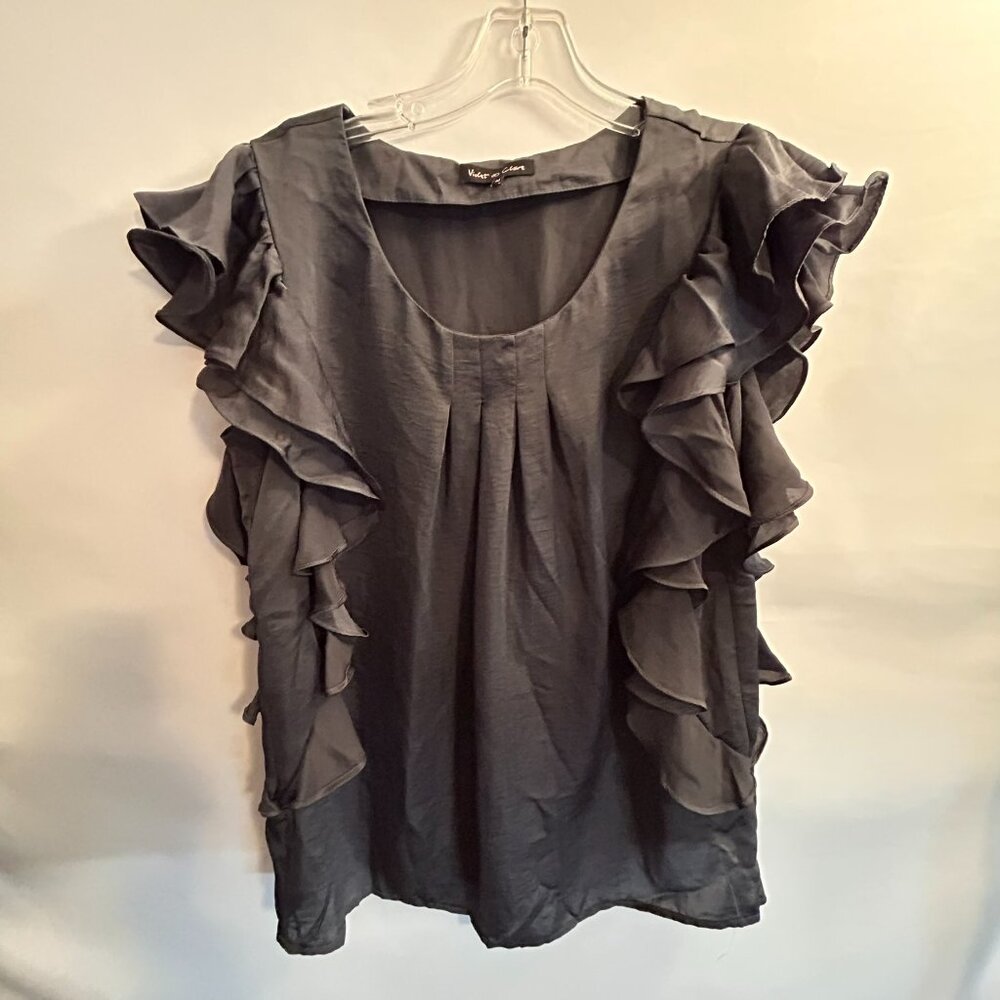 Violet & Claire Flutter Sleeve Women's Blouse Size Medium